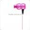 Hot selling colorful special Hand-Free Earphone with Mic & flat cable E-E004