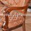 European New Design Wooden Chair Frame 2 Seat Rest Recliner Chair
