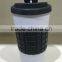 2016 hot selling plastic drinkware PP double wall mug 16oz travel mug with silicone