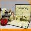 Wedding invitation 3d custom pop up greeting cards