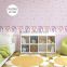 economic embossed non woven wallpaper, pink simple wide stripe wall sticker for exterior , small scale wall paper online