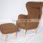 comfortable modern RO lounge chair with ottoman