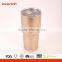 30oz Double wall insulated golden color spill proof lid beer tumbler mug