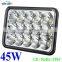 Super brightness High power Epistar DC 9V-18V 45w led work light