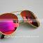 Aviator Sunglasses Classic Vintage Mirrored Frames Color Tinted Retro Eyewear