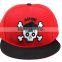 red 6 panel image embroidery snapback hats wholesale