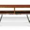 ROSEWOOD INDUSTRIAL STYLE HOT COFFEE TABLE WITH HAIR PIN LEGS TWO SELVES COFFEE TABLE