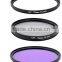 Filter 72mm UV+CPL+FLD Camera Filter Kit For Sony For canon For Nikon For Fuji