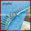 indoor stairs design with rod railing laminated glass tread