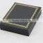 Exquisite dark blue /green plastic coin box with gold brim and logo supplier