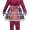 Wholesale flower pattern dress cotton clothing set for girl western children lace dress