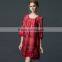 Women Embroidered Dress With Printing Loose Style