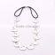 Vintage Girls Coin Shaped Silver Plated Metal Hair Chains Elastic Band Hair Accessories 2016