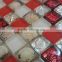 Mother of Peal Mix Crackled Frosted Crystal Glass Mosaic Tile