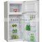 top freezer 210L double door stainless steel compressor refrigerator with lock