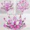 color glass crystal lotus flowers for wedding decorations(R-0929