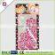 flower shape crystal strass cell phone sticker