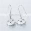 New Design Crystal Drop Dangle Silver Earring