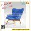 comfortable solid wood and blue fabric chair for home DCW9002#