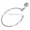 SRB5004 Wholesale Stainless Steel Hoop Bangle with Blank Heat Shaped Ashes Charm Stainless Steel Bracelet & Bangle