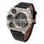 Wholesale Fashion Leather Big Face Quartz Mens Wrist Watches