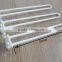 Supermarket White Display Double Wire Loop U Shaped Plastic Pegboard Hook
