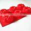 Ready-made FDA food grade non stick 6 cup microwave oven safe flower silicone molds for soap cake