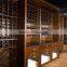 China top manufacturer customized antique solid wood red wine cabinet
