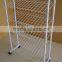 white chrome shoe display stand