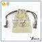 custom brand name printed drawstring linen pouch