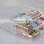 acrylic storage box with 3 drawers / clear acrylic cosmetic organizer