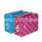 Tin lunch box with handle for back to school kids