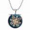 Luminous 2016 Christmas children's gift beautiful snow picture pendant silver bead necklace
