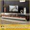 Fashion wooden led tv stand furniture with showcase marble top