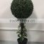 artificial topiary ball plant of grass plant boxwood with flower pot