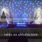 White fireproof Velvet cloth white wedding backdrop led star curtain