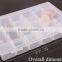 36 compartments Clear PP Plastic DIY Tool Organizer Storage Box with Adjustable Dividers