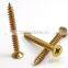 Factory price yellow plating color chipboard screw