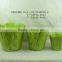 spring green oval ceramic flower pot