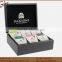 french tea box storage 6 six compartment wooden tea chest