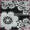 Flower embroidery chemical lace, white embroidered lace trimming for dress