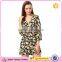 2015 Fashion Girls Long Sleeve Wrap Floral Printed Playsuits