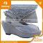 Hot Sale MG1012-5 Italian Shoes Matching Bags with Rhinstones