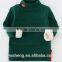 Boys velvet bottom shirt children 's solid color turtleneck long - sleeved T - shirt stock