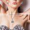CZ Studded Heart with Silver plated Pendantset