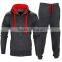 Custom Mens Plain Tracksuit Full Zip up Gym Hoodie Contrast Tracksuit Top Tapered Jogger Pants Tracksuit Bottoms