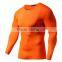 Customized 100% polyester moisure wicking men's blank long sleeve gym t shirt