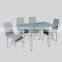 2016 High Quality Popular New Modern Design Glass Expandable Dining Set
