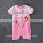 Newborn girl 100% pure cotton romper short sleeve baby jumpsuit