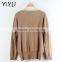 ladies spring Khaki 100% cashmere pullover sweaters on sale